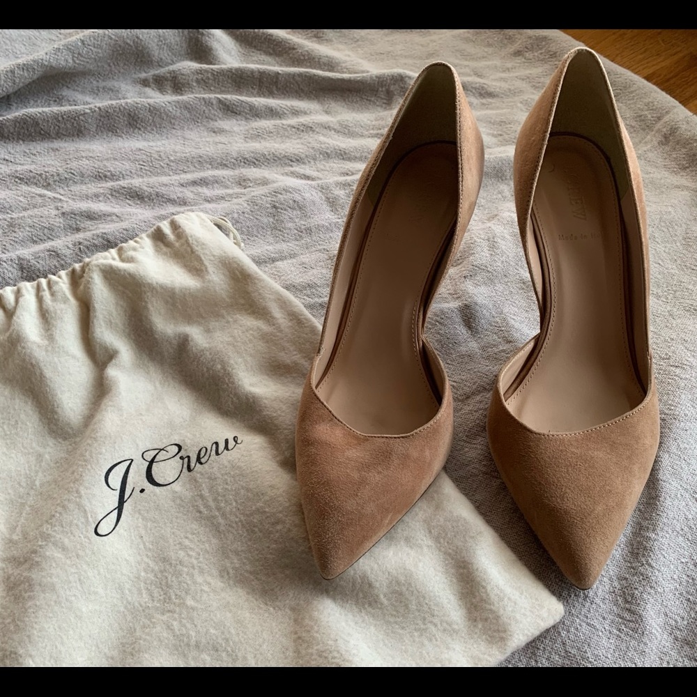 JCrew D’Orsay Suede Pump (Nude)